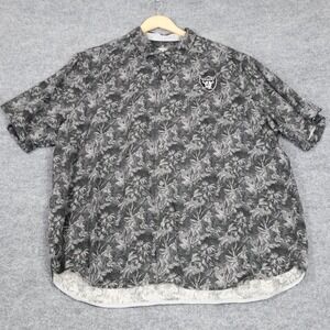 Las Vegas‎ Raiders Tommy Bahama Hawaiian Shirt 100% Silk Mens 2XL Floral NFL